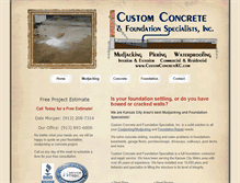 Tablet Screenshot of customconcretekc.com